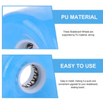 Non-slip Skateboard Wheel Transparent Pu 2Pcs 2.36X2.36X1.57in