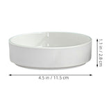 Worgeous Hydroponic Ceramic Tray Indoor Garden Pot Saucers Plant for Pots White - Close-Up Angle