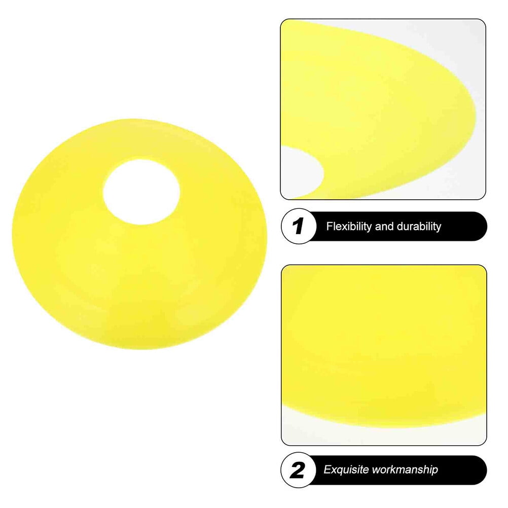 Worgeous 14 Pcs Disc Agile Soccer Cones Training Equipment Child Yellow