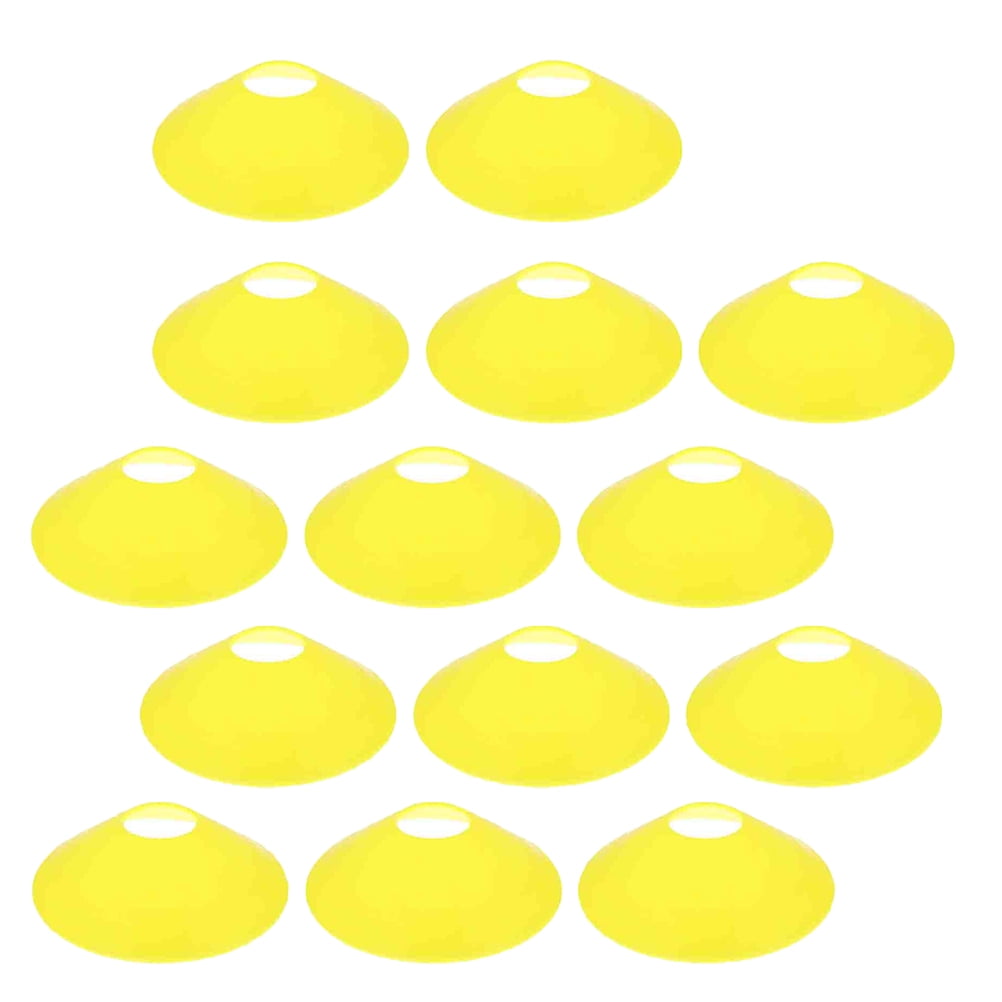 Worgeous 14 Pcs Disc Agile Soccer Cones Training Equipment Child Yellow