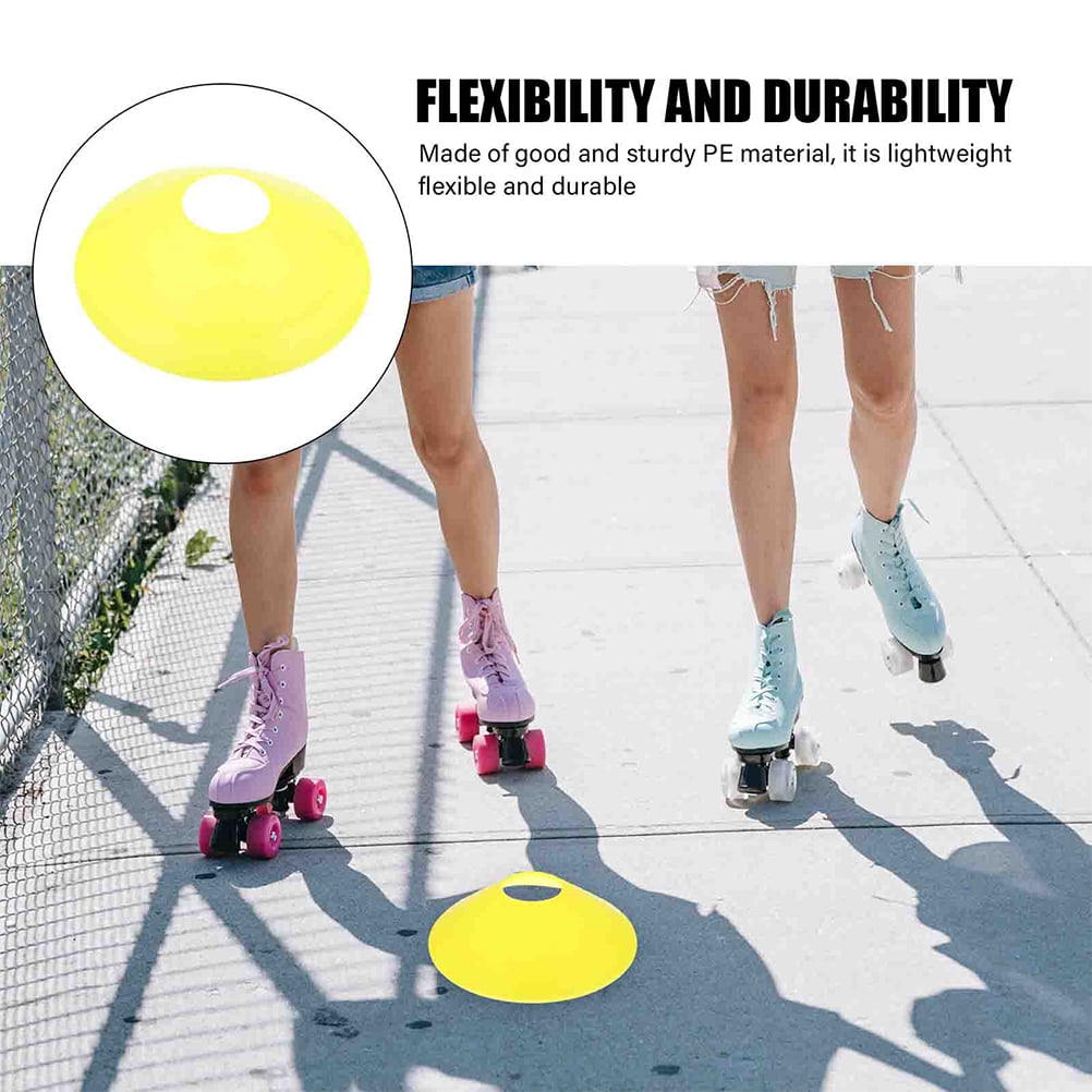 Worgeous 14 Pcs Disc Agile Soccer Cones Training Equipment Child Yellow