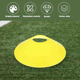 Worgeous 14 Pcs Disc Agile Soccer Cones Training Equipment Child Yellow - Rear View