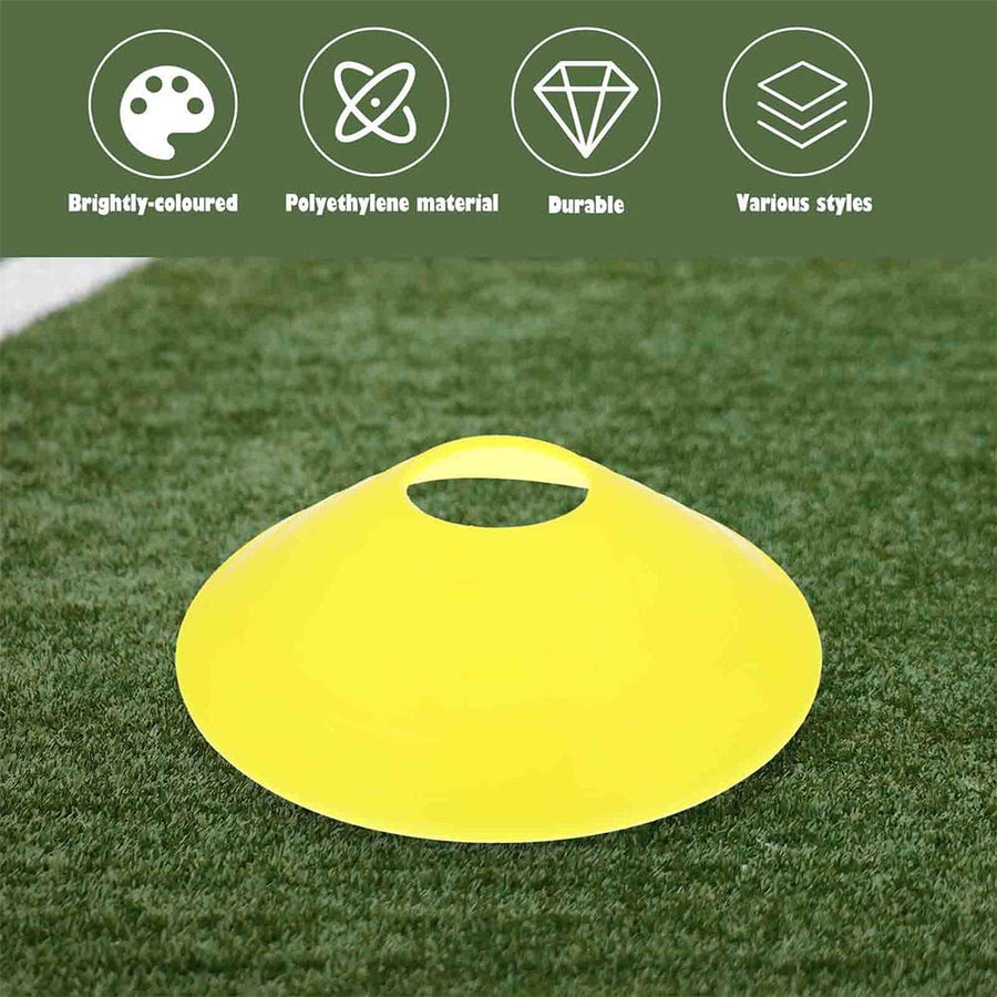 Worgeous 14 Pcs Disc Agile Soccer Cones Training Equipment Child Yellow