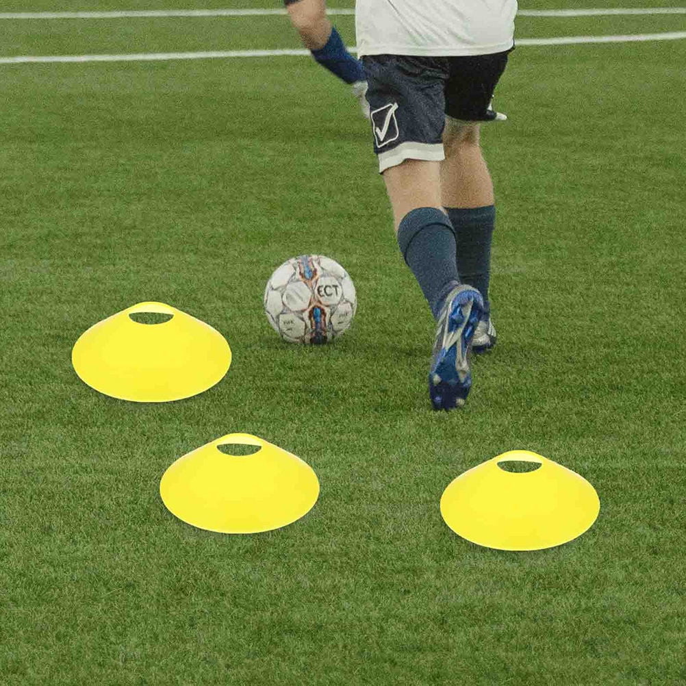 Worgeous 14 Pcs Disc Agile Soccer Cones Training Equipment Child Yellow