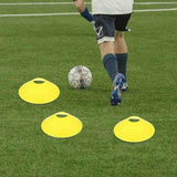 Worgeous 14 Pcs Disc Agile Soccer Cones Training Equipment Child Yellow - Close-Up Angle