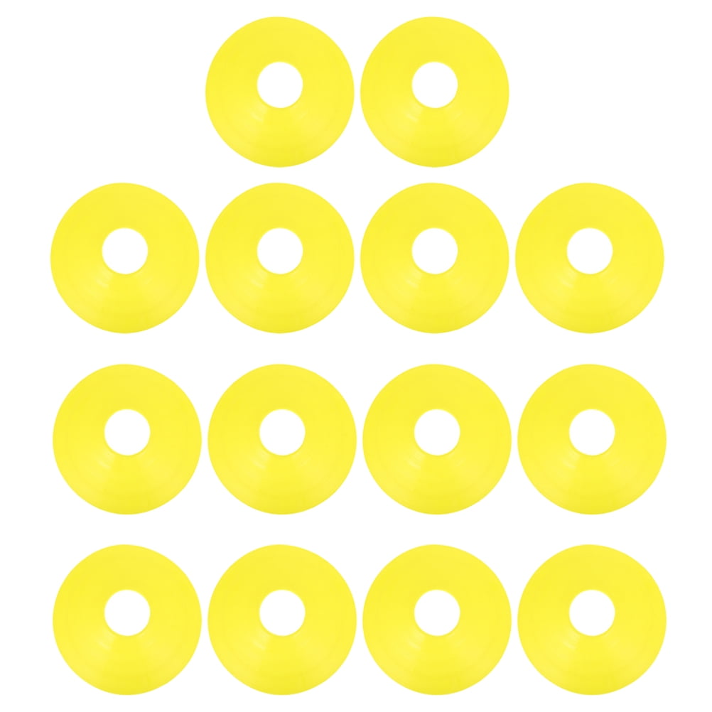 Worgeous 14 Pcs Disc Agile Soccer Cones Training Equipment Child Yellow
