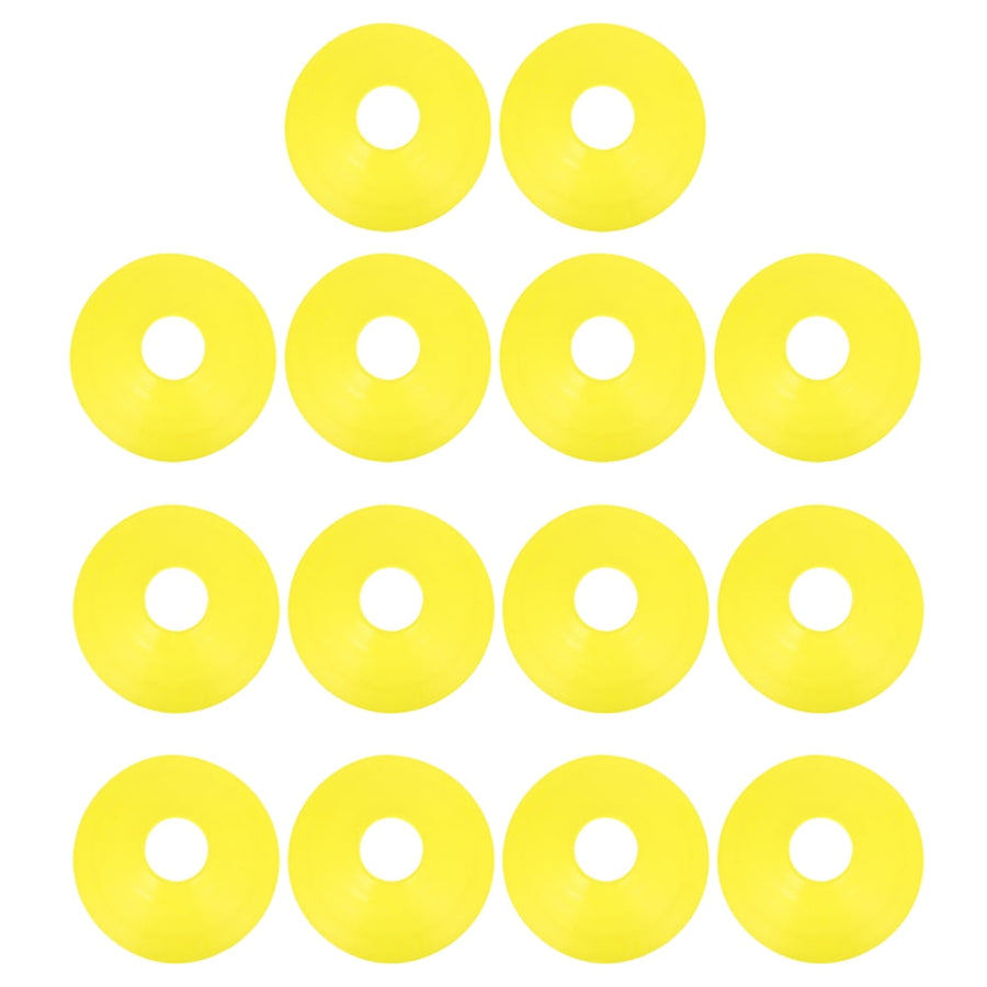 Worgeous 14 Pcs Disc Agile Soccer Cones Training Equipment Child Yellow