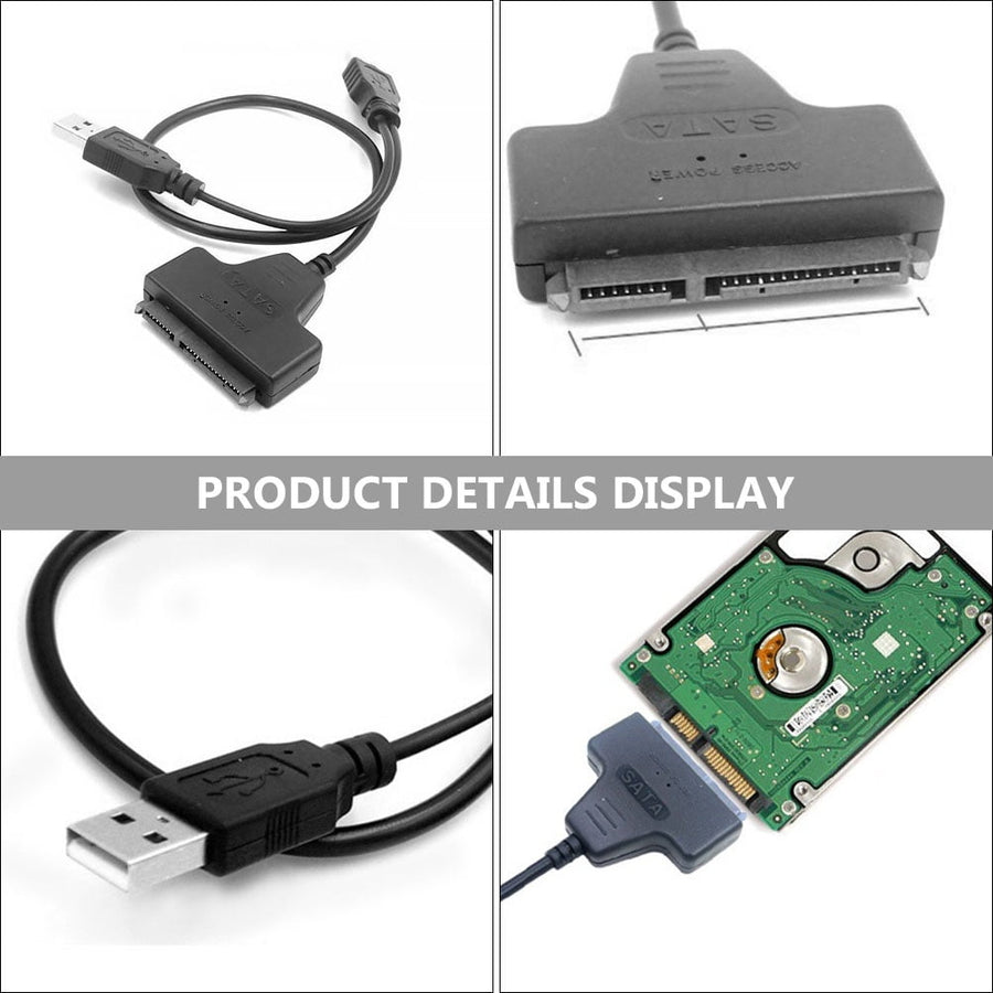 USB Data Cable to USB Easy Drive Cable Black 1Pack