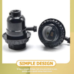 Worgeous 20pcs Lamp Knob Us Style Light On/off Knob 5cm Light Socket Knob