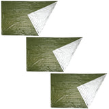 Worgeous 3 Pcs Camping Foldable Sleeping Emergency Blanket Outdoor Travel - Side View