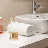 Tooth Brush Organizer Toothbrush Holder Khaki Bamboo 1Set