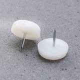 Worgeous 50PCS White Nylon Sofa Tacks Decorative Furniture Nails for Sofa Upholstery 6x22mm