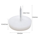 Worgeous 50PCS White Nylon Sofa Tacks Decorative Furniture Nails for Sofa Upholstery 6x22mm