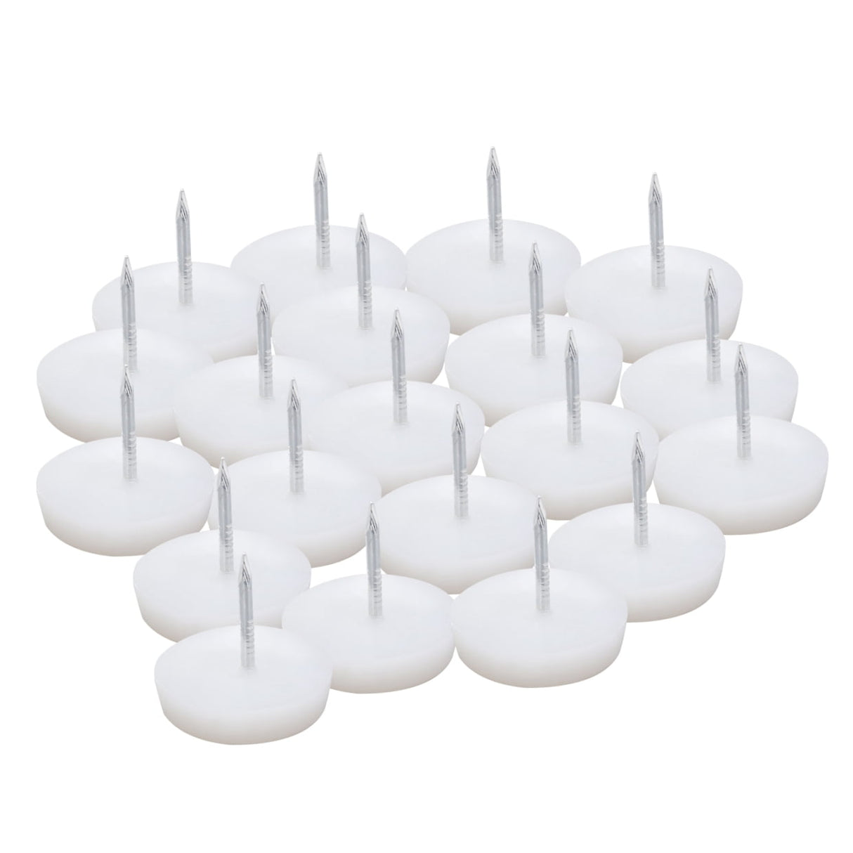 Worgeous 50PCS White Nylon Sofa Tacks Decorative Furniture Nails for Sofa Upholstery 6x22mm