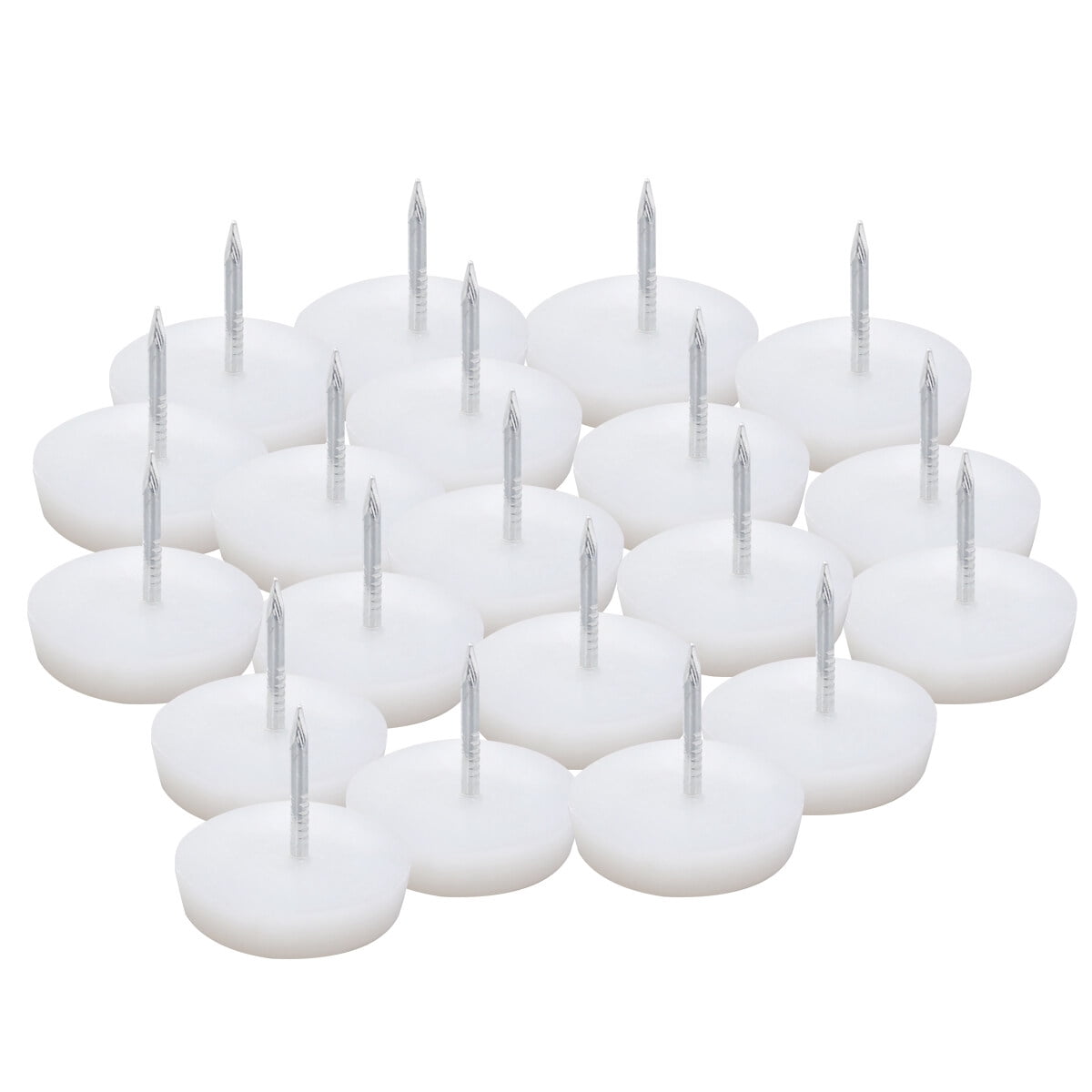 Worgeous 50PCS White Nylon Sofa Tacks Decorative Furniture Nails for Sofa Upholstery 6x22mm