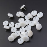 Worgeous 50PCS White Nylon Sofa Tacks Decorative Furniture Nails for Sofa Upholstery 6x22mm