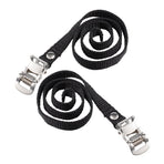Worgeous 2 Pcs Pedal Straps Cycling Toe Clips Workout Bike Fitness Black