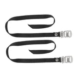 Worgeous 2 Pcs Pedal Straps Cycling Toe Clips Workout Bike Fitness Black