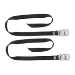 Worgeous 2 Pcs Pedal Straps Cycling Toe Clips Workout Bike Fitness Black