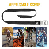 Worgeous 2 Pcs Pedal Straps Cycling Toe Clips Workout Bike Fitness Black