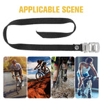 Worgeous 2 Pcs Pedal Straps Cycling Toe Clips Workout Bike Fitness Black