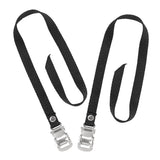 Worgeous 2 Pcs Pedal Straps Cycling Toe Clips Workout Bike Fitness Black