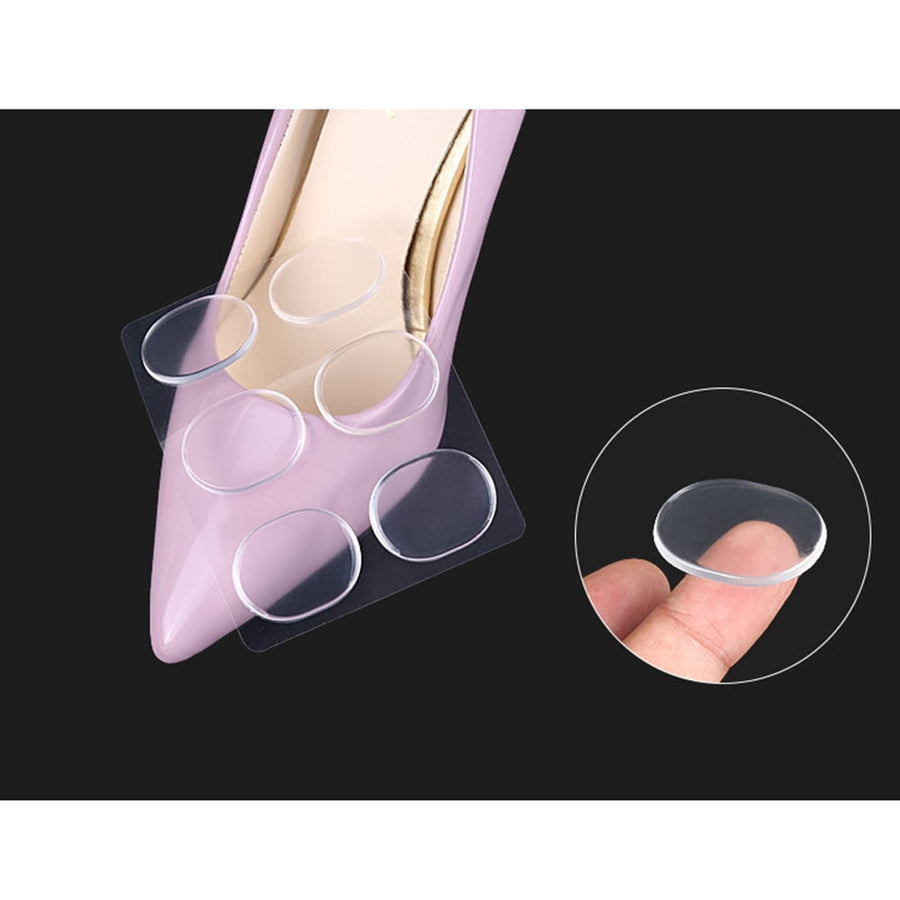 Skin-Friendly Heel Pads Gel 18Pcs Transparent Round Heel Protector Cushions for Men Women
