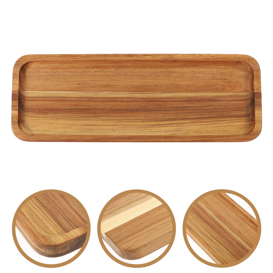 Food Serving Trays Wood Light Brown 1Pack