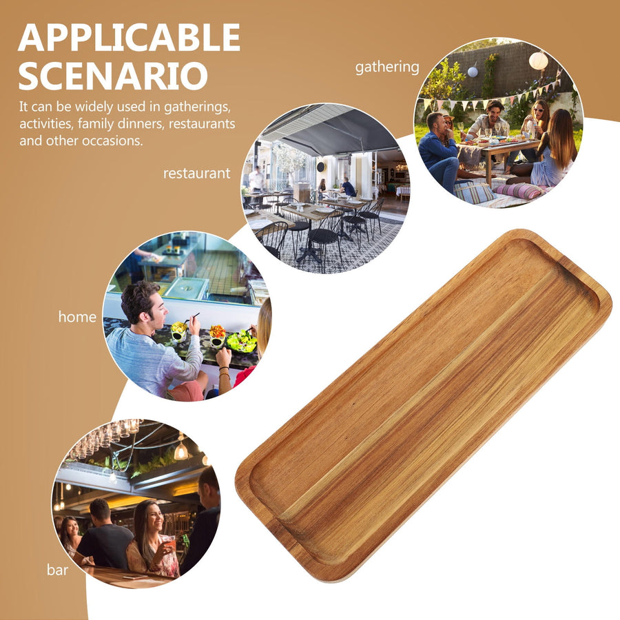 Food Serving Trays Wood Light Brown 1Pack