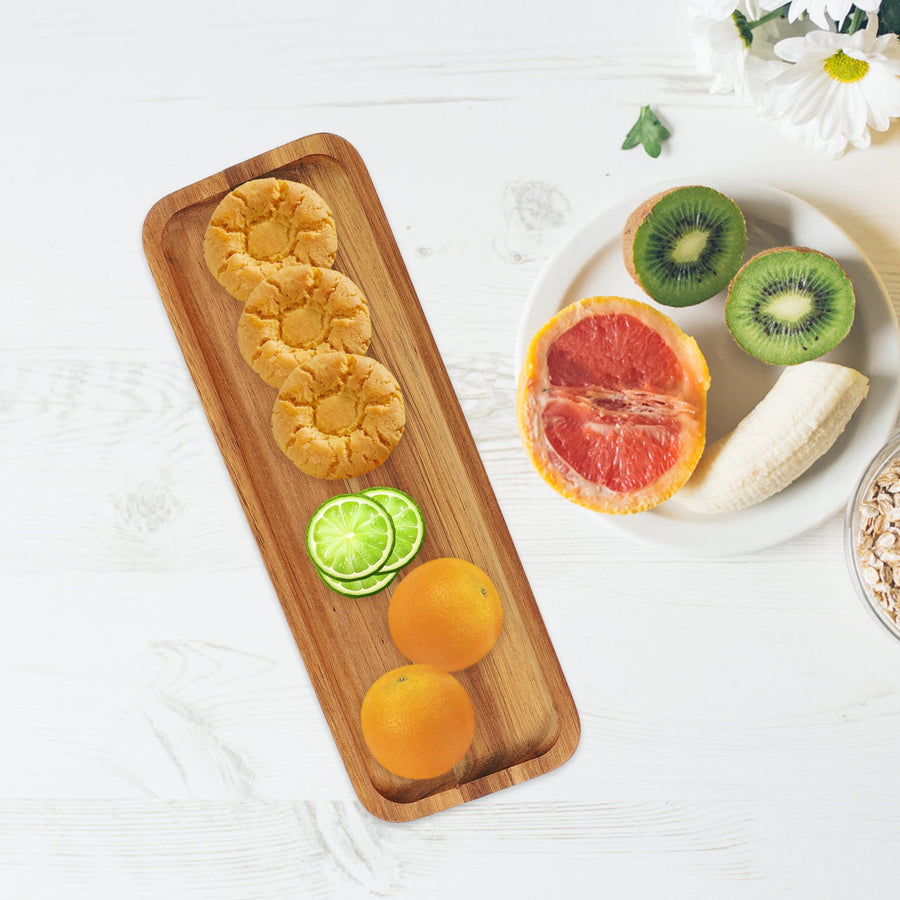 Food Serving Trays Wood Light Brown 1Pack