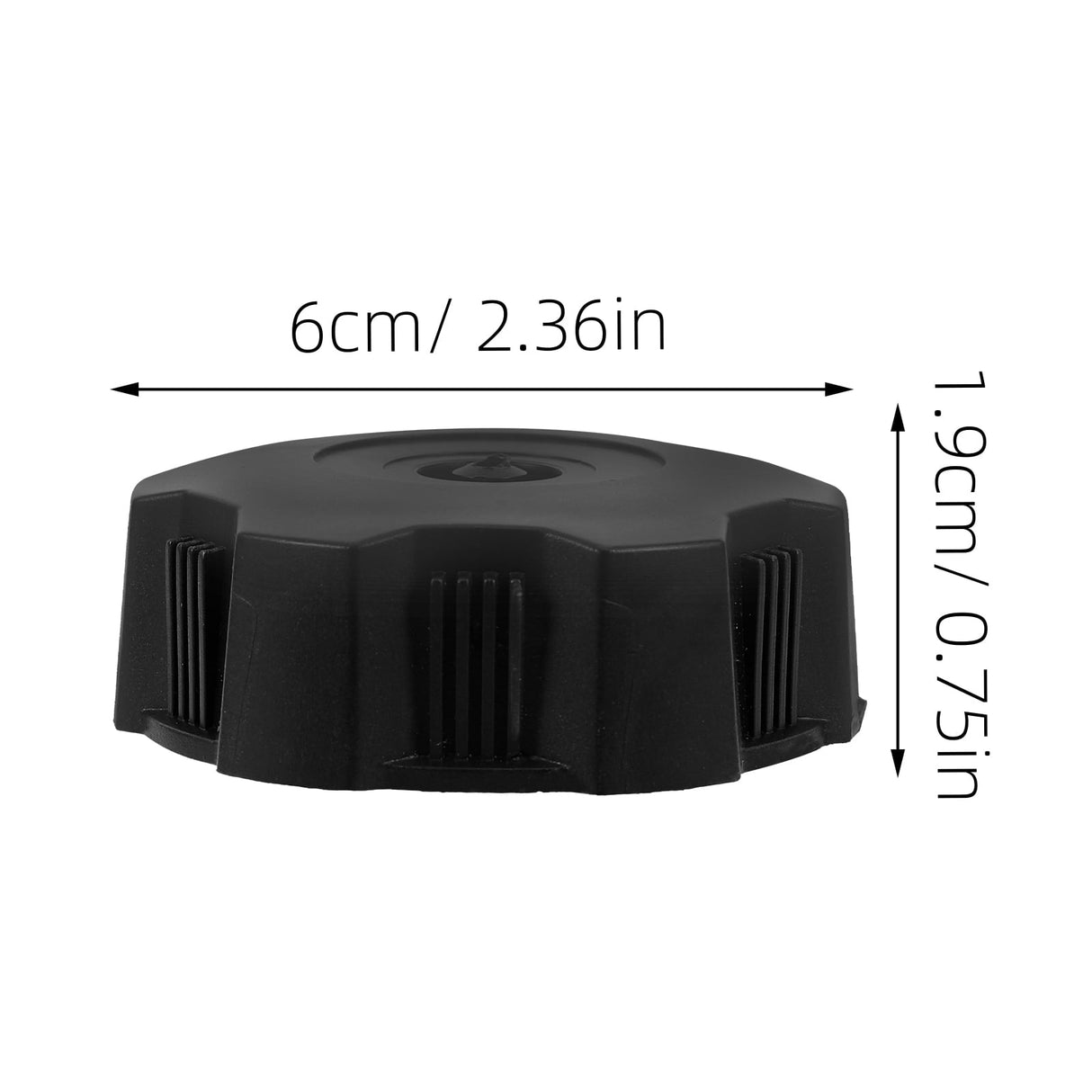 Universal Motorcycle Gas Tank Cap Black 1Pack 2.4X2.4X0.75In
