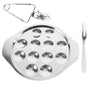 Worgeous Conch Clamp Assembly Plate Escargot Dish Snail Serving Kitchen Baking Tray Silver