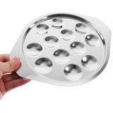 Worgeous Conch Clamp Assembly Plate Escargot Dish Snail Serving Kitchen Baking Tray Silver