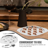 Worgeous Conch Clamp Assembly Plate Escargot Dish Snail Serving Kitchen Baking Tray Silver