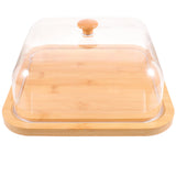 Bamboo Cake Serving Set Food Cover With Elegant Design For Set 10.2X10.2X5.1In
