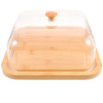 Bamboo Cake Serving Set Food Cover With Elegant Design For Set 10.2X10.2X5.1In