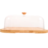 Bamboo Cake Serving Set Food Cover With Elegant Design For Set 10.2X10.2X5.1In