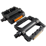 1 Pair of Pedals Anti-slip Plastic Grain Large Treadle Universal Road Bike Pedals - Front View