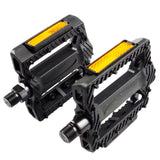 1 Pair of Pedals Anti-slip Plastic Grain Large Treadle Universal Road Bike Pedals - Top-Down View