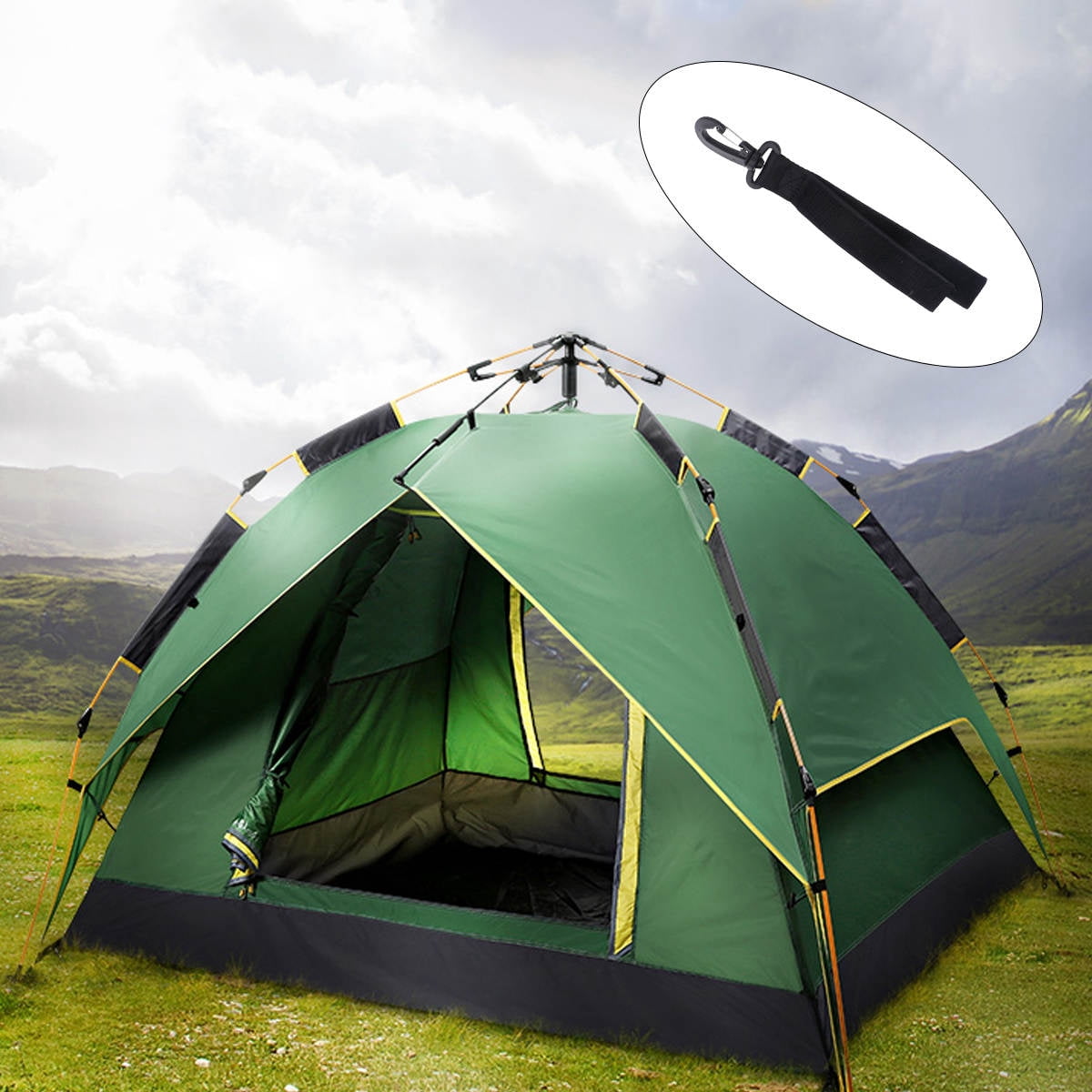 Plastic Hanging Hooks for Tent and Kayak 6.5 x 1.2 x 0.2in