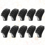 Trekking Pole Foot Cover Walking Pole Tips Black 10PCS 2.2x0.7in