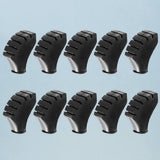 Trekking Pole Foot Cover Walking Pole Tips Black 10PCS 2.2x0.7in