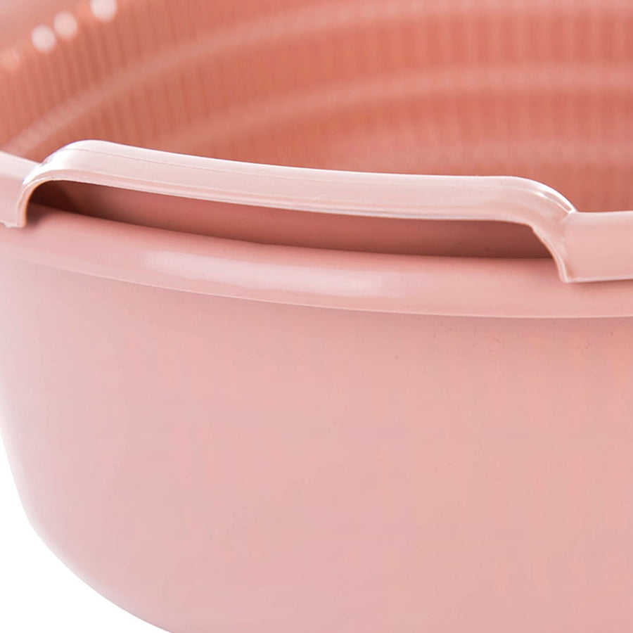 Kitchen Strainer Pink 1Pack 12.6x11.6x4.9in Food-Grade Plastic