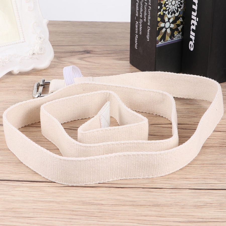 Stretch Straps 1Pc Portable Yoga Strap In White And Yellow For And Daily Exercise 47.2x1x0.1In