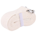 Stretch Straps 1Pc Portable Yoga Strap In White And Yellow For And Daily Exercise 47.2x1x0.1In