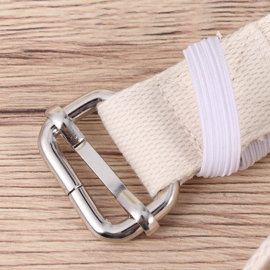 Stretch Straps 1Pc Portable Yoga Strap In White And Yellow For And Daily Exercise 47.2x1x0.1In