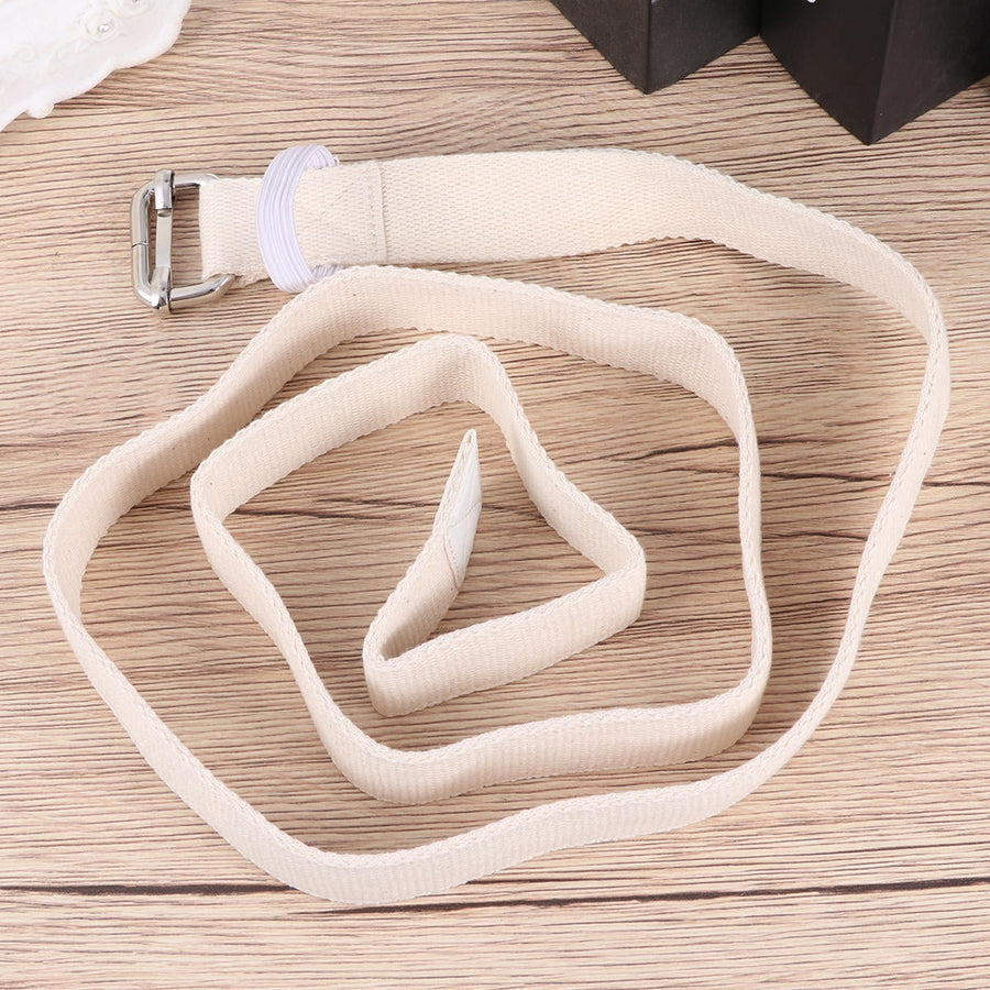 Stretch Straps 1Pc Portable Yoga Strap In White And Yellow For And Daily Exercise 47.2x1x0.1In