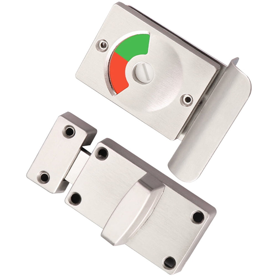 Restroom Stall Door Lock with Indicator 1 Set for Bathrooms and Public Restrooms