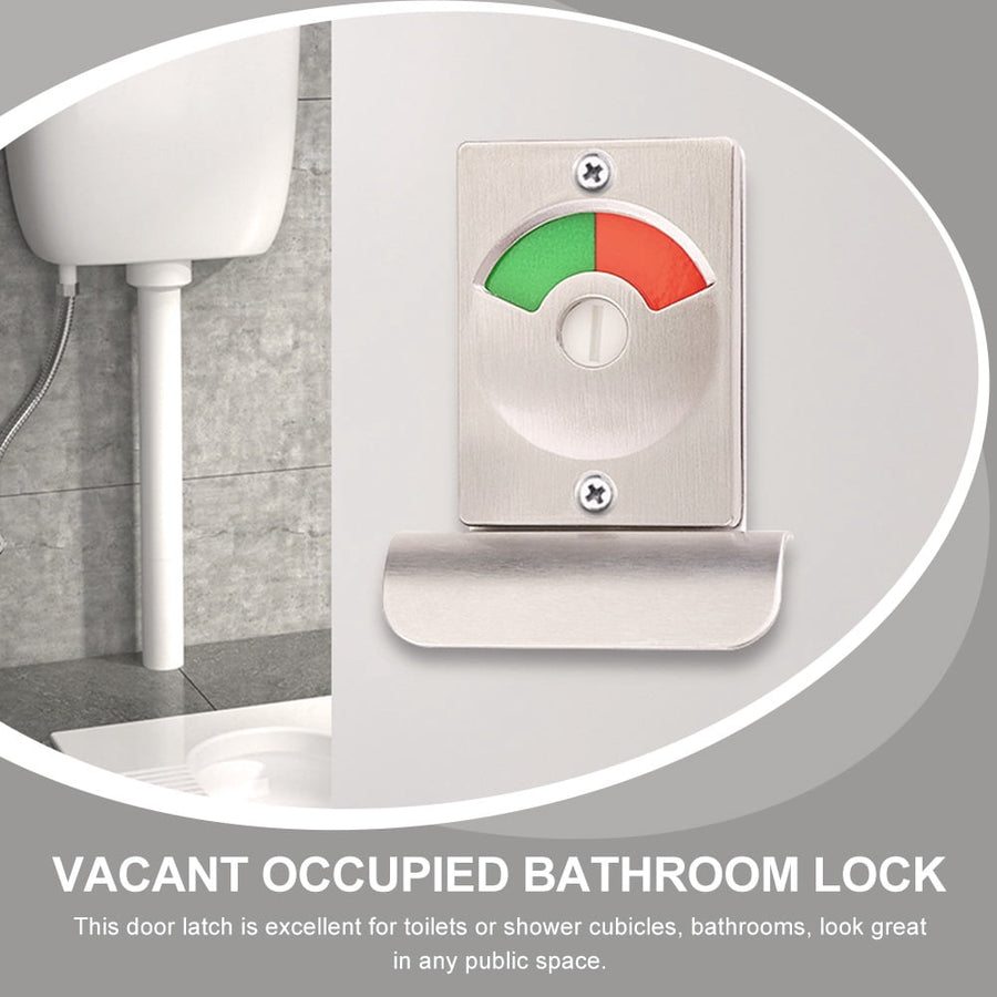 Restroom Stall Door Lock with Indicator 1 Set for Bathrooms and Public Restrooms