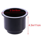 1Pack Black Hard Plastic Cup Drink Holder for Car and Marine Boat 1Pack